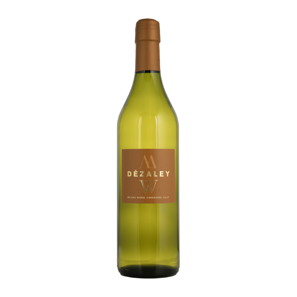 Bouteille de vin (Dézaley) à étiquette ocre 