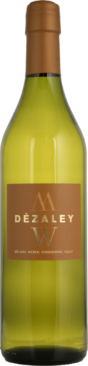 Bouteille de vin (Dézaley) à étiquette ocre 