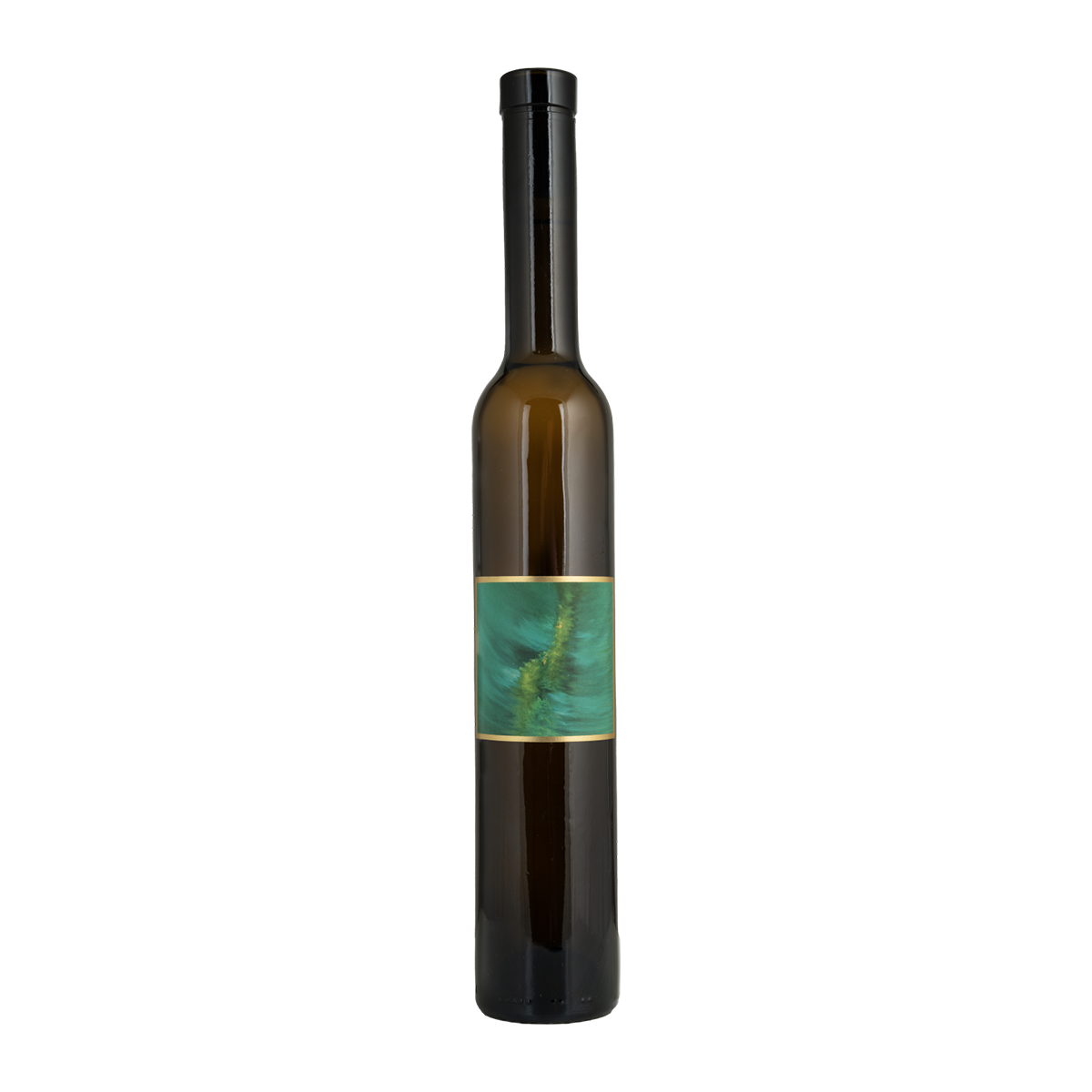 Bouteille de vin (Chardonnay doux) à étiquette verte bordée de doré nommée Légende d'automne, Epesses (AOC Lavaux) - Mélanie Weber, vigneronne indépendante à Cully