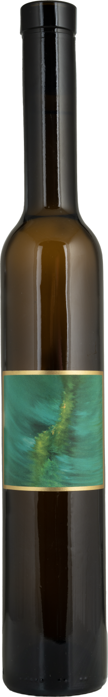 Bouteille de vin (Chardonnay doux) à étiquette verte bordée de doré nommée Légende d'automne, Epesses (AOC Lavaux) - Mélanie Weber, vigneronne indépendante à Cully
